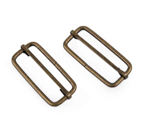 Stegschnalle Altmessing - 38 mm